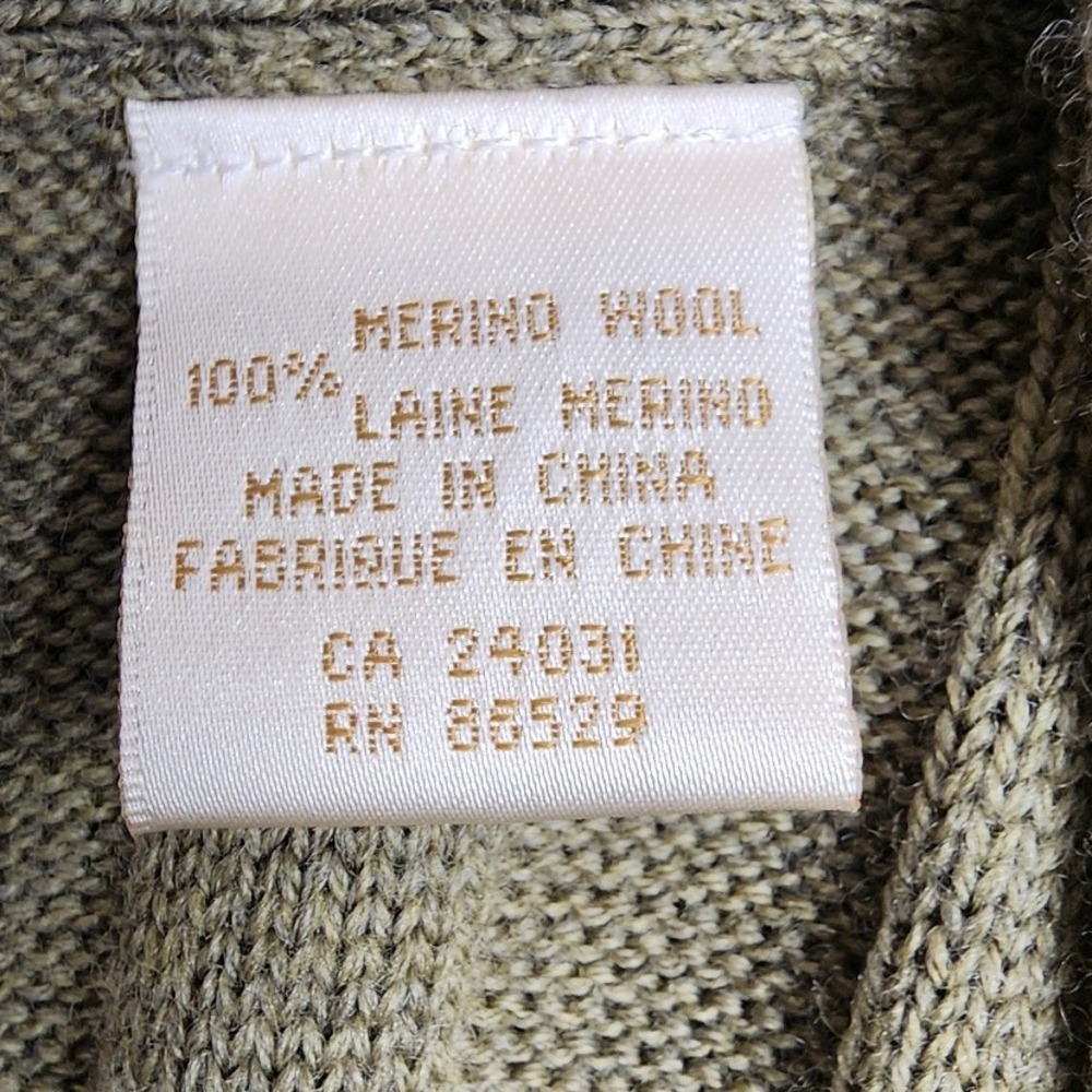 Patrick James Viyella‎ Mens Merino Wool Cable Knit Sleeveless Cardigan Vest L - Picture 7 of 9